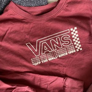 Vans XS womens cropped long sleeve T-shirt